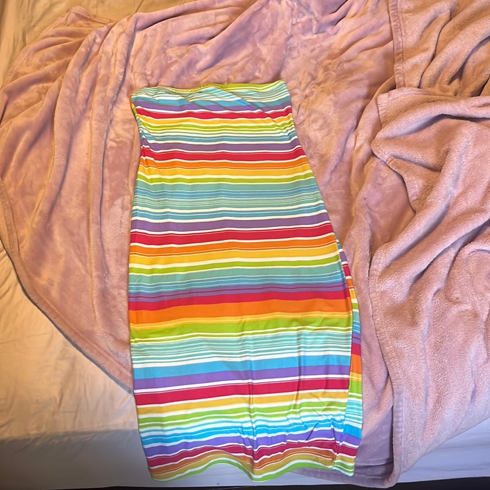 Tube top long length dress